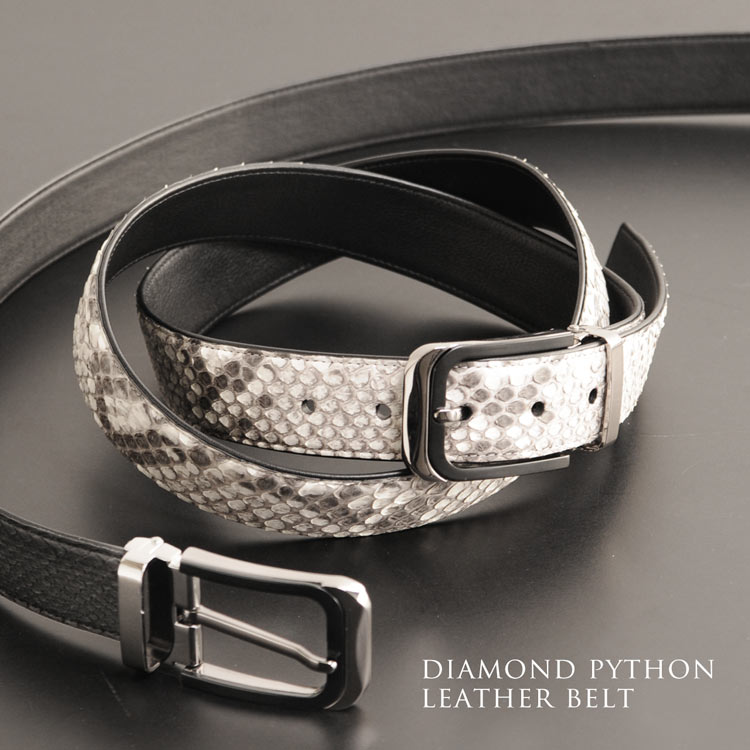 楽天市場】【5%offクーポン】パイソン ベルト レディース 本革 革