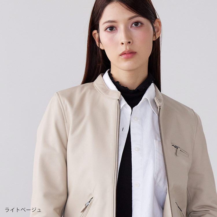 楽天市場】レザージャケット レディース ラムレザー レザー ジャケット