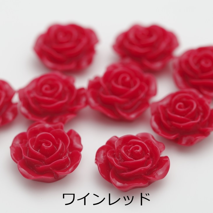 楽天市場】カボション バラ 通し穴付 15mm 10個 10ヶ フラワー 花 お花