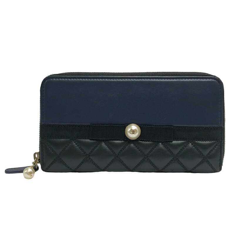 楽天市場】シャネル 長財布 ネイビーの通販