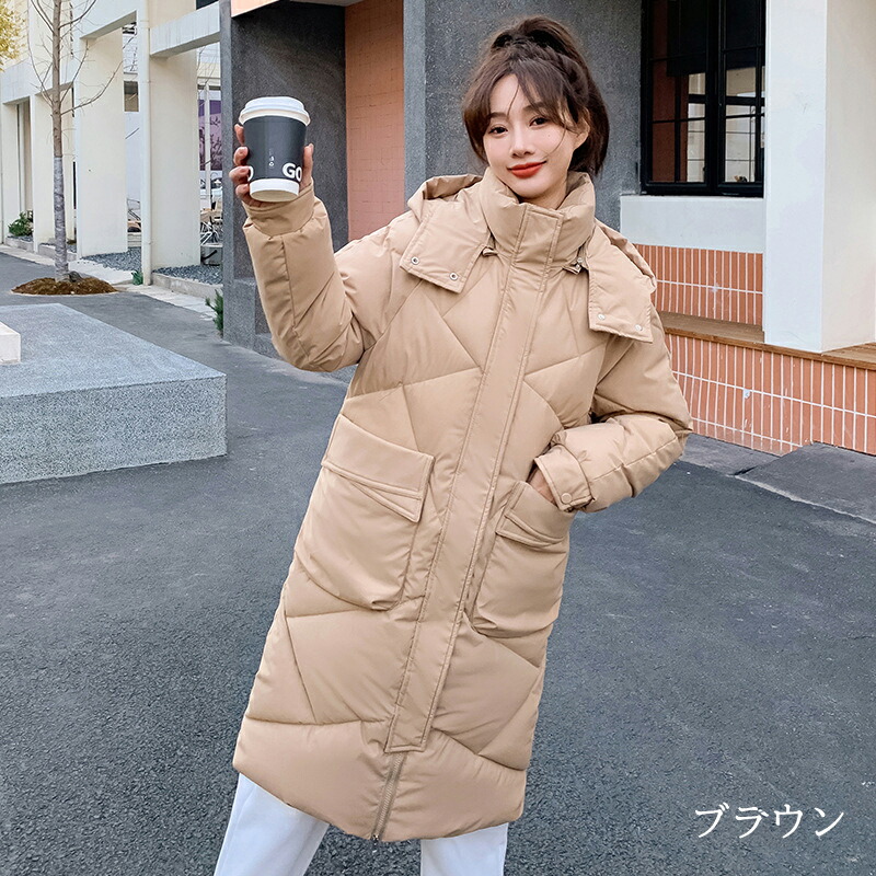 楽天市場】キルティングコート ミドル丈 コート レディース 冬 フード