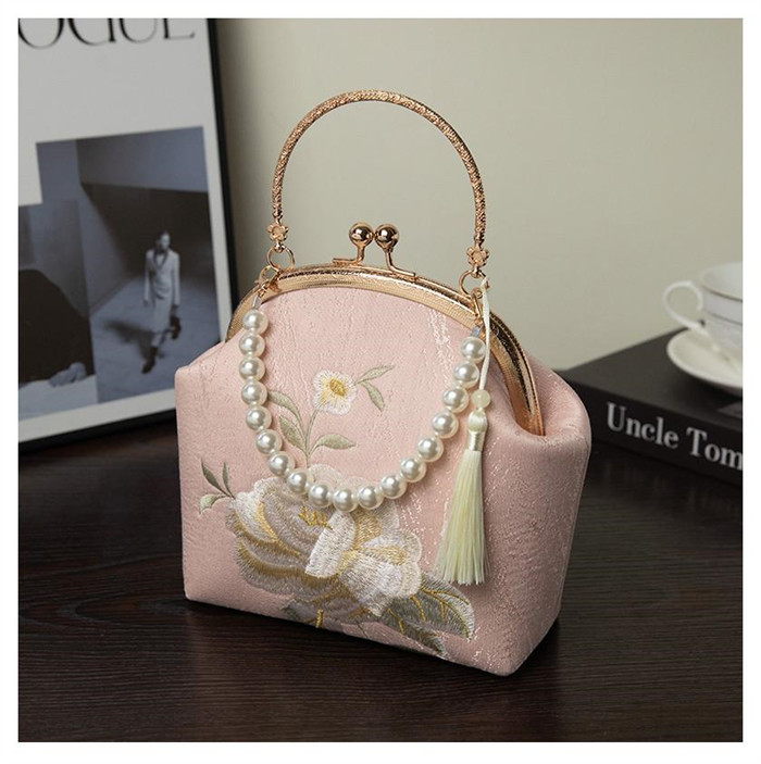 楽天市場】花柄刺繍 ハンドバッグ 釜口 レディースバッグ カバン ミニ