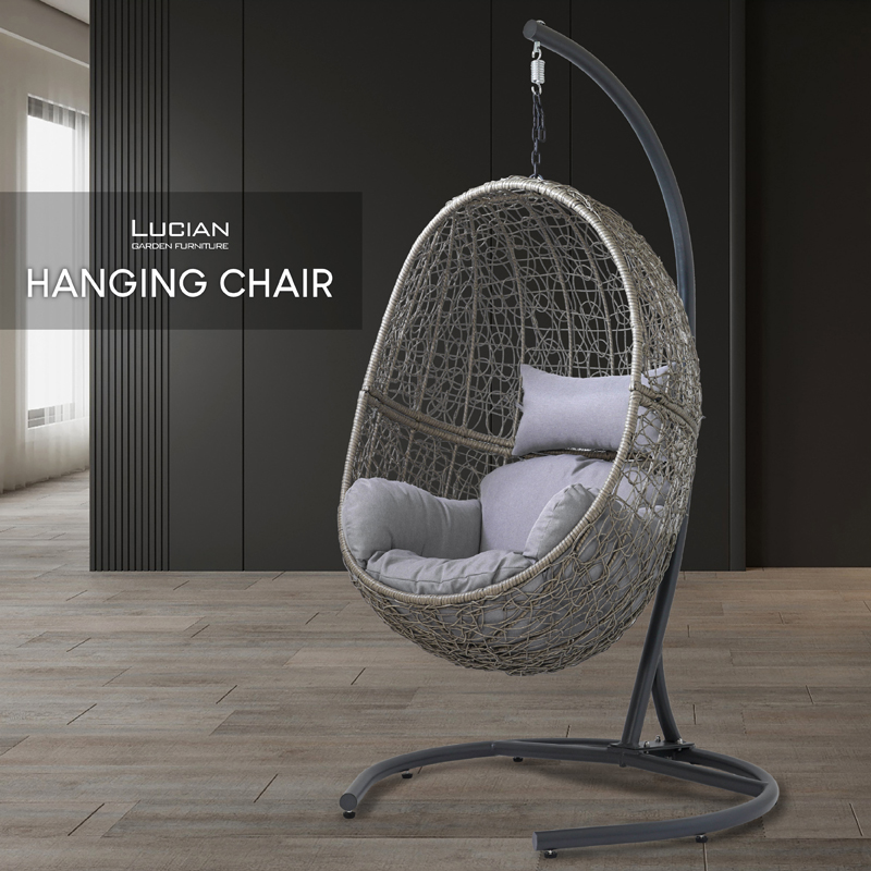 楽天市場】ハンギングチェア クッション付き たまご型 エッグ型 屋外