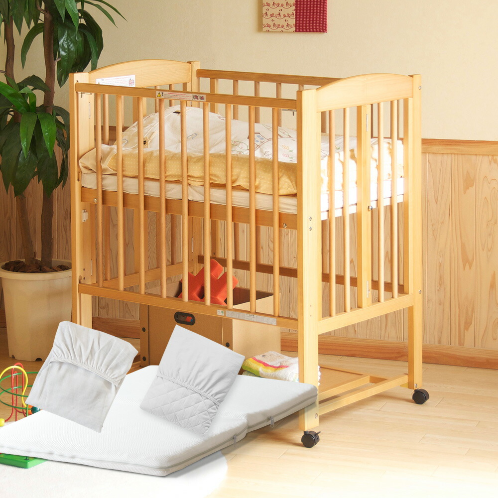 楽天市場】日本製 ベビーベッド 「ミニ ワンタッチハイベッド プチ