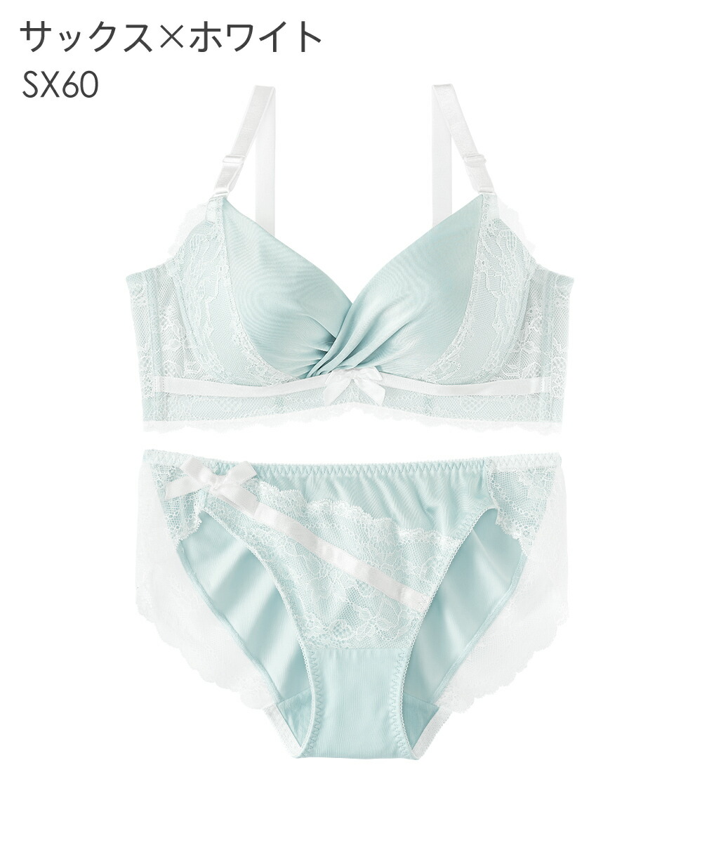 楽天市場】F75（カラーブルー）（ブラジャー&ショーツ｜セット