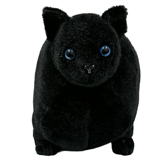 楽天市場】ふとっちぃZoo にゃんこ クロ 黒猫 猫のぬいぐるみ 丸い猫