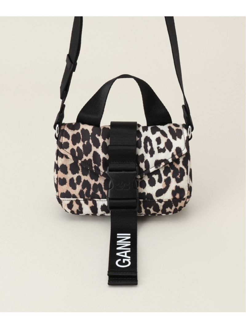 楽天市場】【GANNI / ガニー】 Recycled Tech Mini Satchel Leopard U