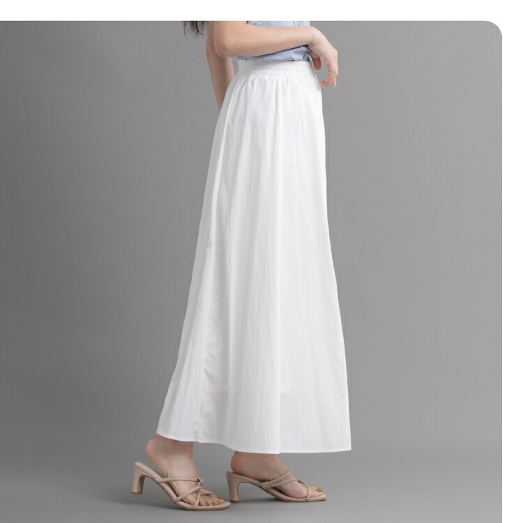 楽天市場】8枚接ぎギャザーフレアスカート ナチュラルワッシャー