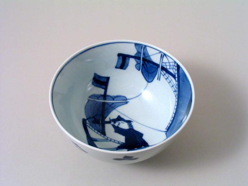 楽天市場】【有田焼】【青花】【しん窯】異人づくし5寸深丼 【ギフト