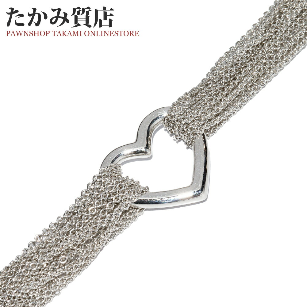 楽天市場】ティファニー ブレスレット SV オープンハート トグル