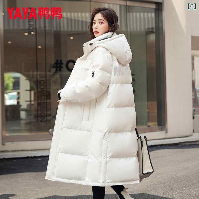 楽天市場】女性 白 ダウンジャケット ダック ミッドレングス 膝上