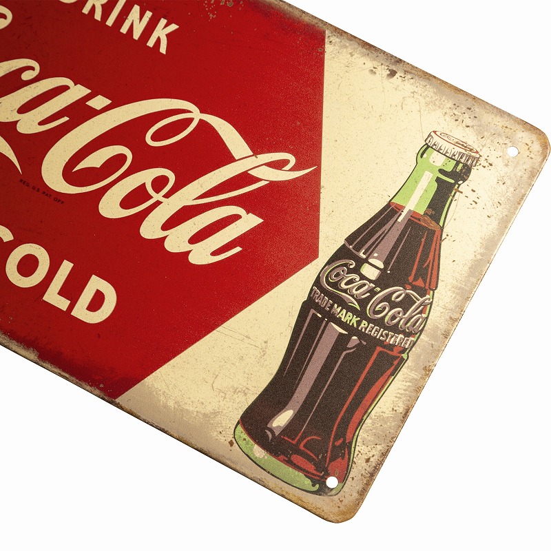 楽天市場】コカコーラ 雑貨 s ブリキ看板 コカ・コーラ ボトル ic