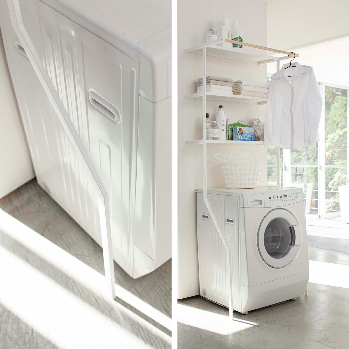 楽天市場】[ 立て掛けランドリーシェルフ タワー ] 山崎実業 公式