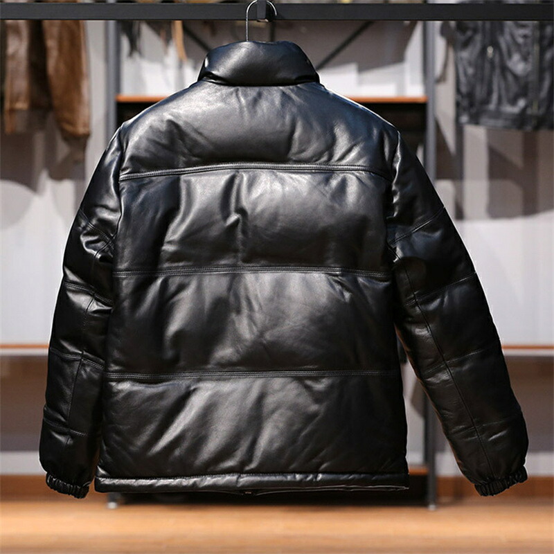 楽天市場】レザーダウン ダウン 本革ダウンジャケット ダウン