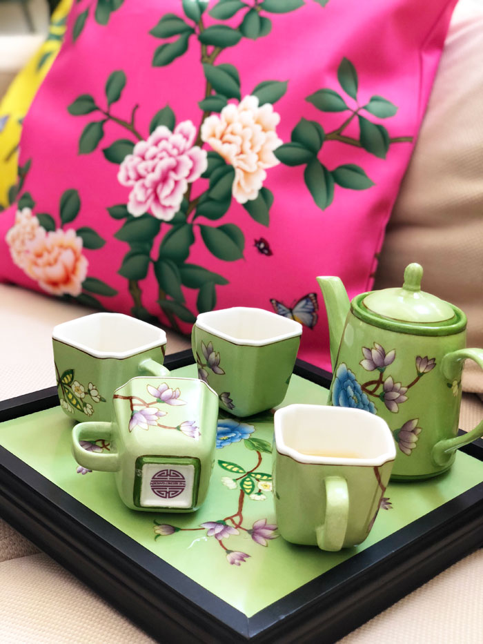 楽天市場】クッションカバー 45cm角 シノワズリ 花鳥柄 牡丹