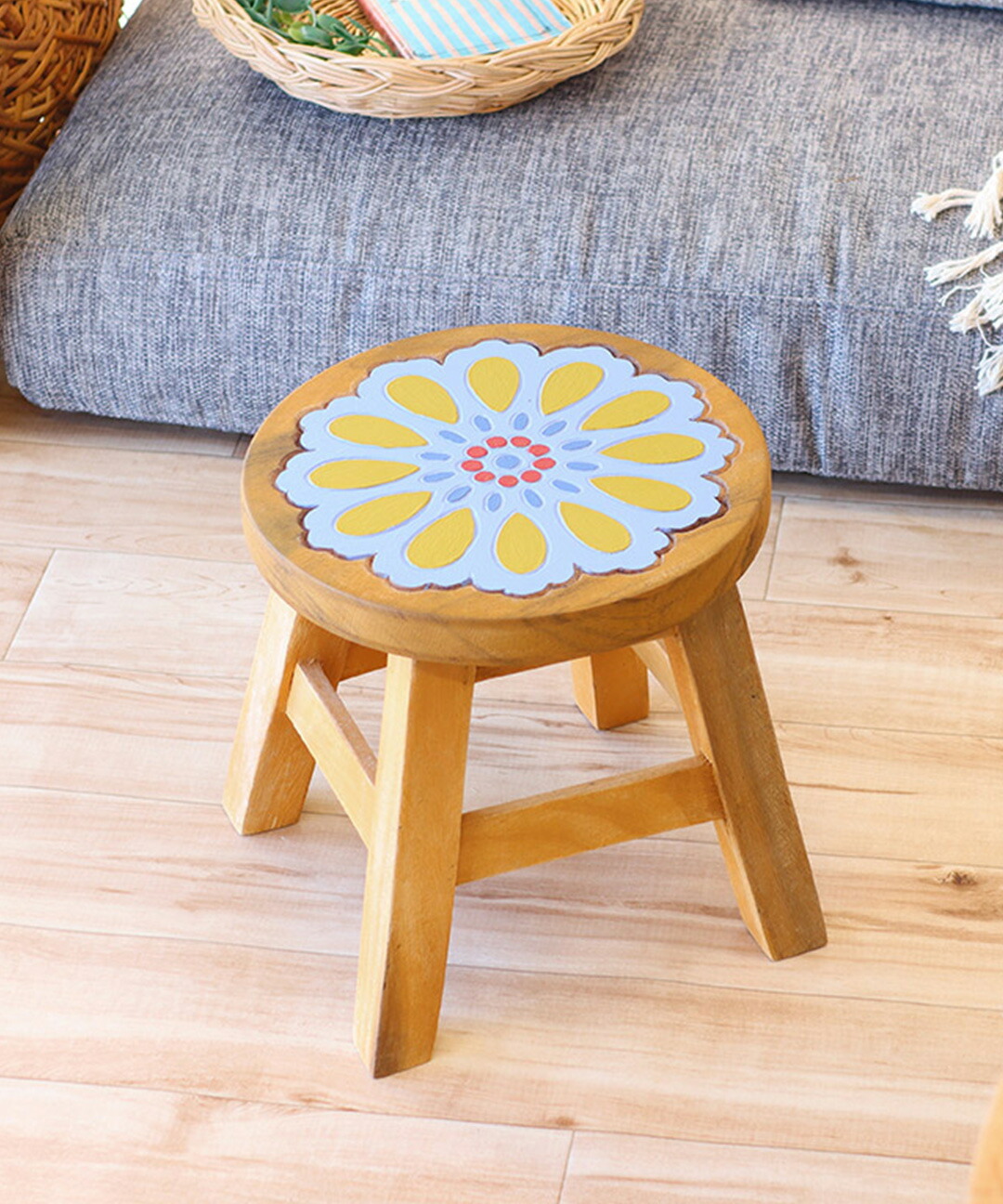楽天市場】ラウンドスツール フラワー【WEB限定】 ／ スツール 椅子