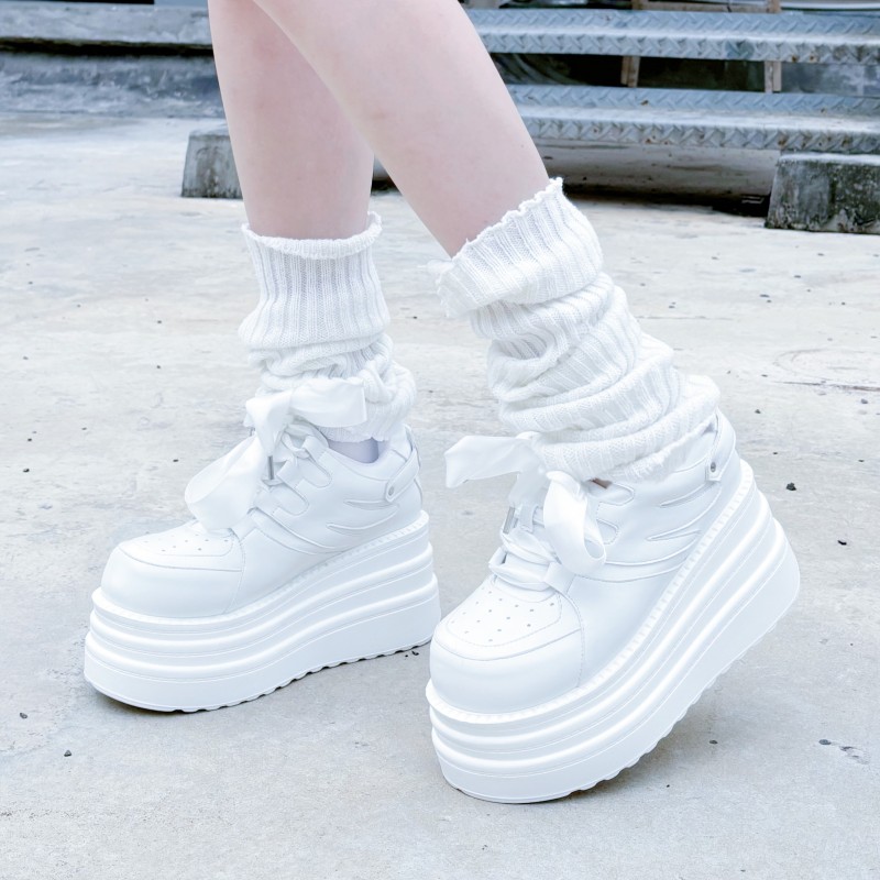 楽天市場】厚底スニーカー リボン付きスニーカー 地雷系 量産型 姫系