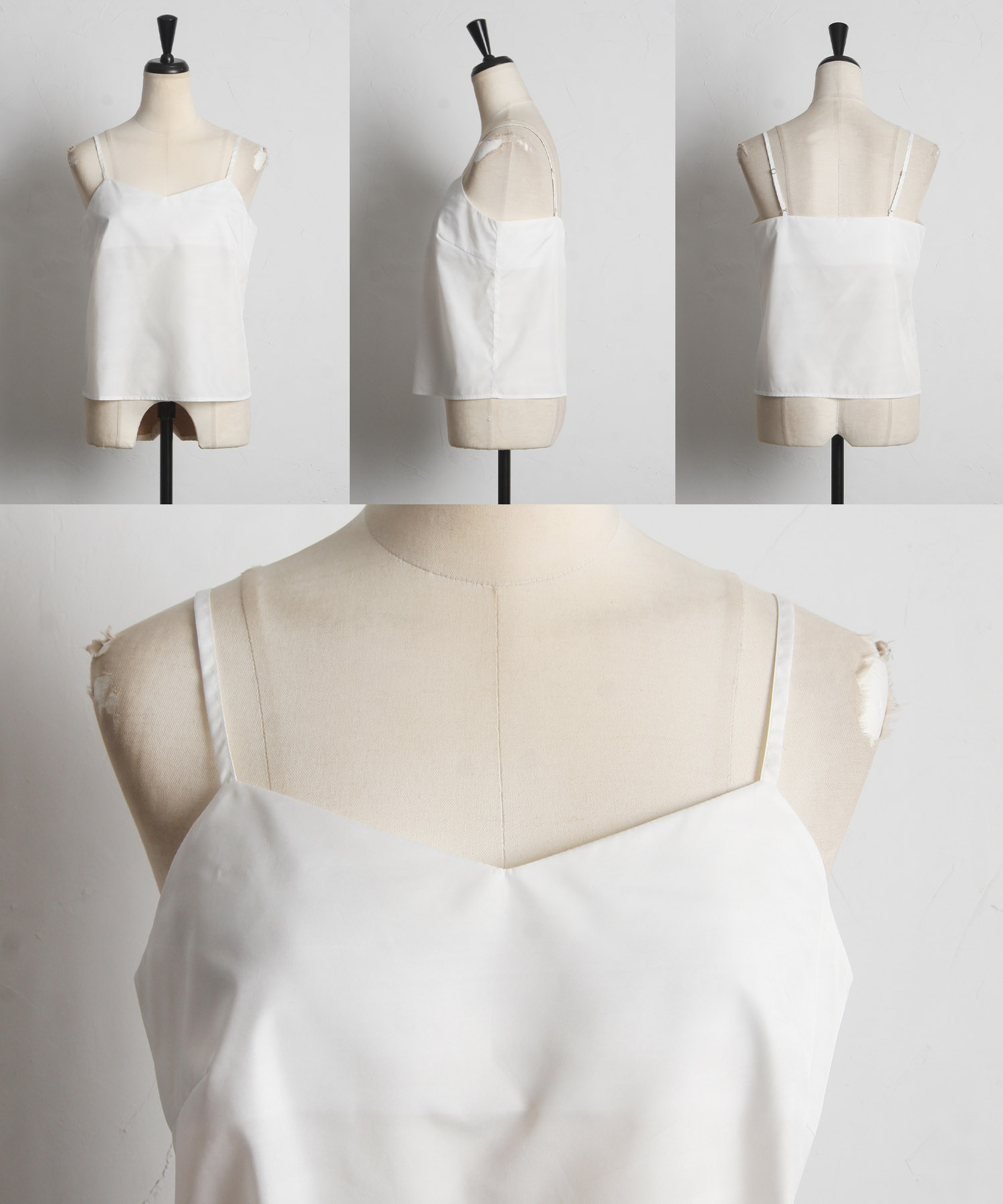 楽天市場】キャミソール付きフリル装飾シアーウエストタックブラウス