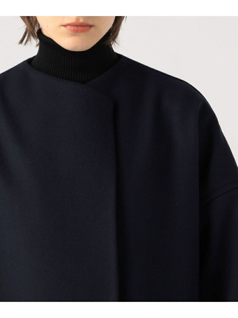 楽天市場】【SALE／40%OFF】ウールカシミヤメルトン ノーカラー