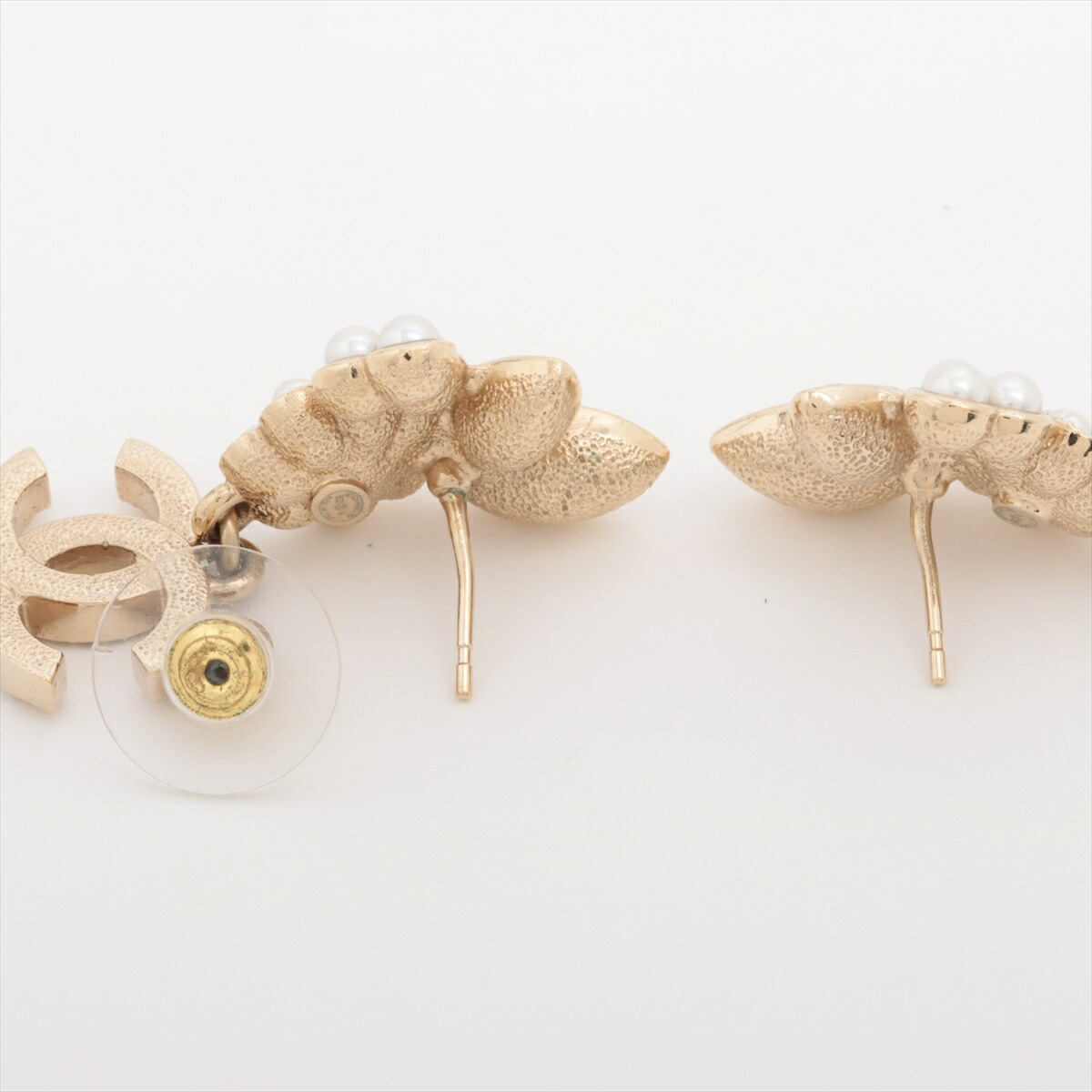 楽天市場】CHANEL/シャネル ココマーク ピアス B22K ゴールド フラワー