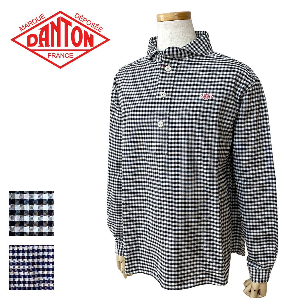 楽天市場】danton ギンガムチェック ラウンドカラー シャツの通販