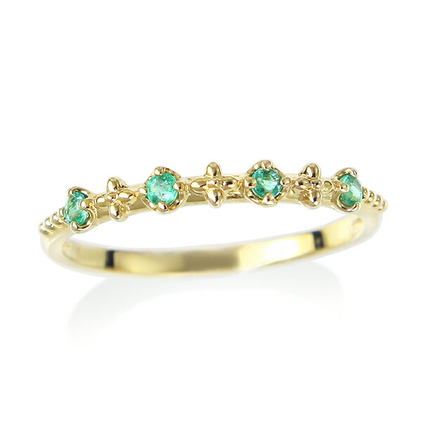 楽天市場】K10イエローゴールドエメラルドリング : ジュエリーツツミ