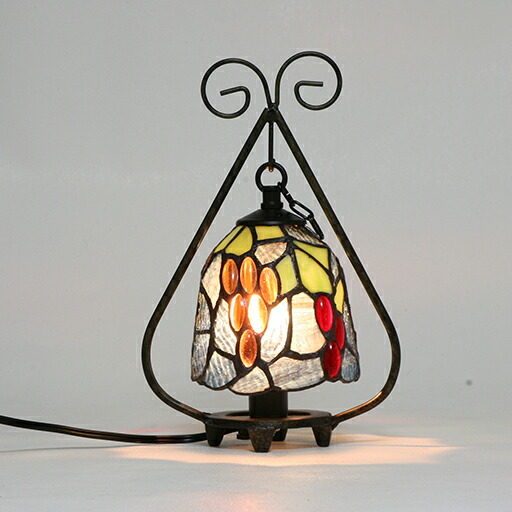 楽天市場】ステンドグラスランプ 小型吊り型2アーム 葡萄🍇の雫