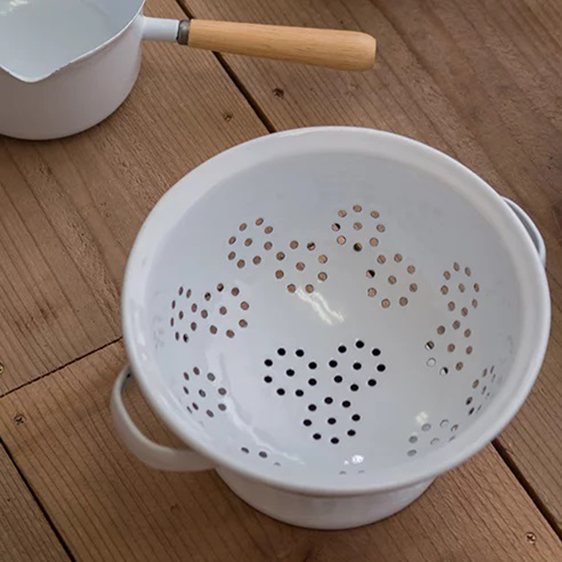 楽天市場】コランダー ホーロー S 23cm ざる ボウル 水切り 食器