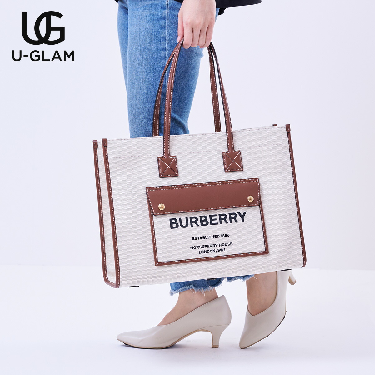 楽天市場】BURBERRY バーバリー バッグ トートバッグ 8044129