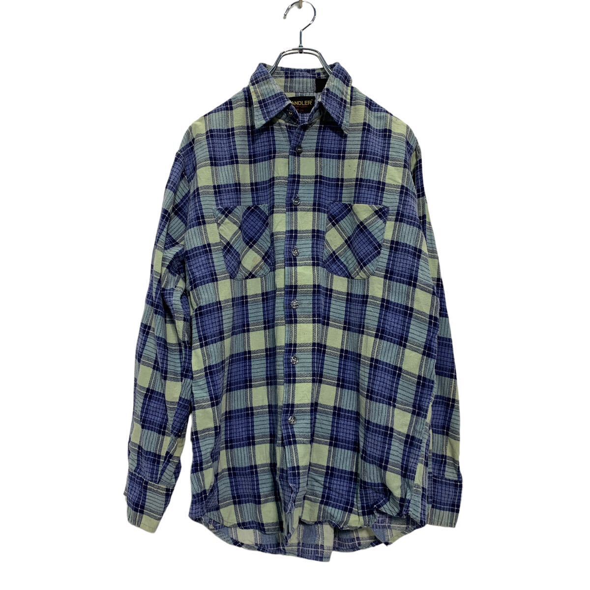 楽天市場】【中古】【古着】 CHANDLER 長袖 チェック ネルシャツ M