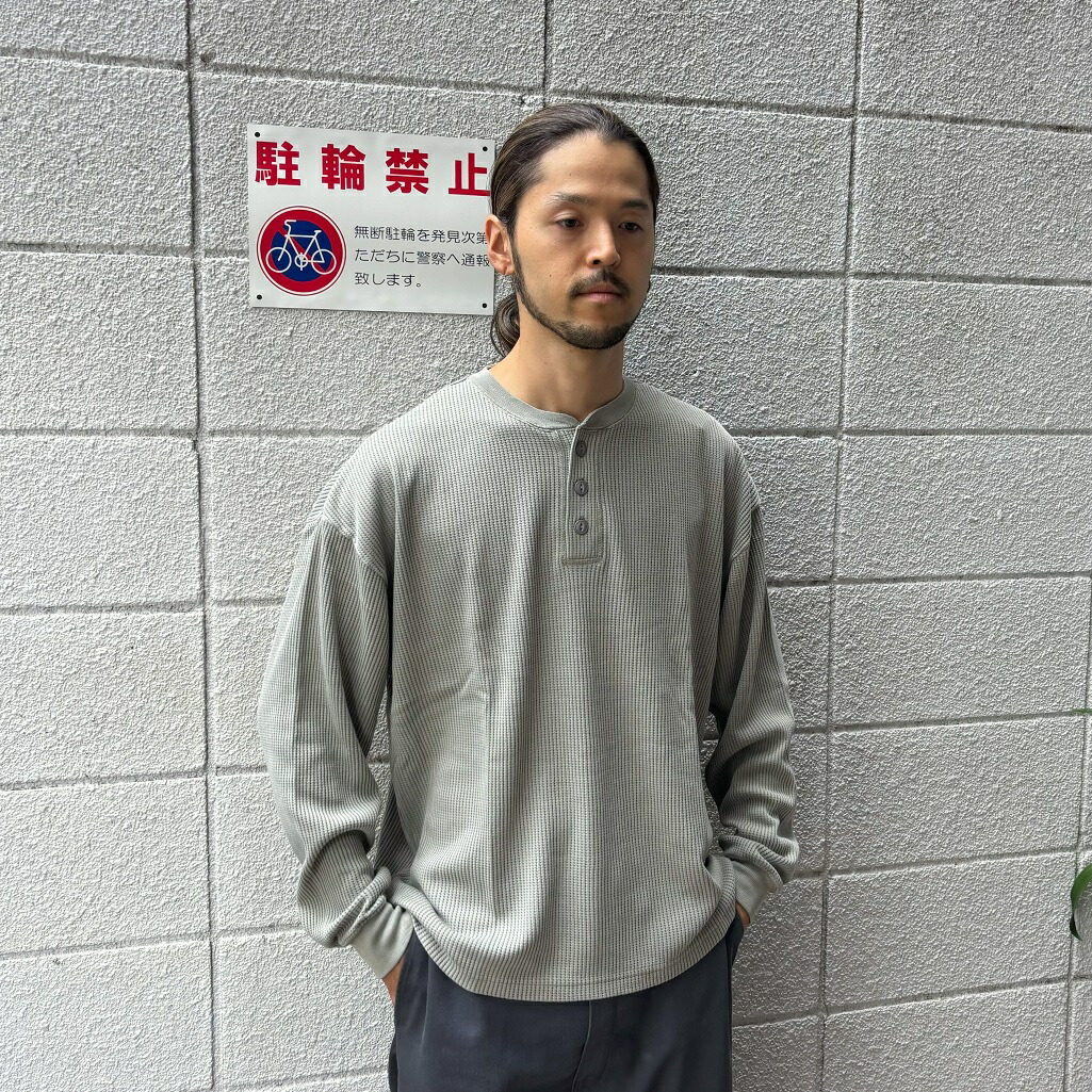 楽天市場】SEABEES Pigment Henry Neck Thermal Gray Olive Black