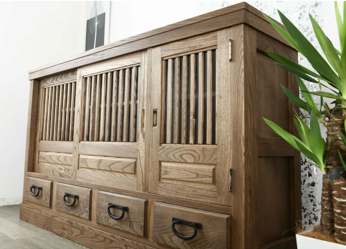 楽天市場】水屋 水屋箪笥 食器棚 和モダン モダン おしゃれ 日本製