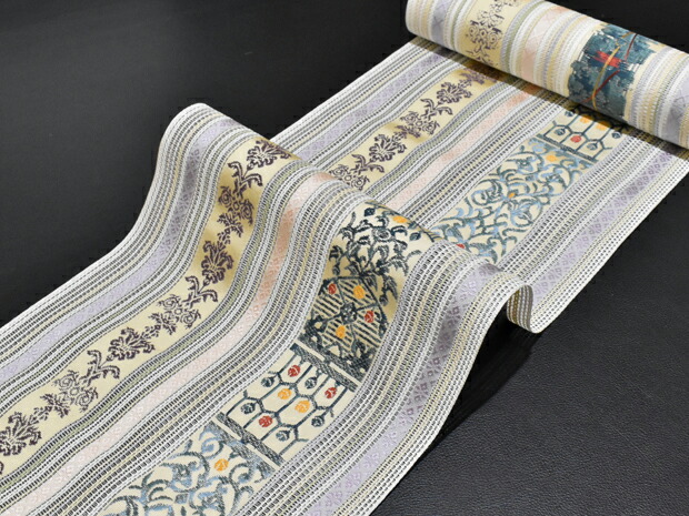 楽天市場】夏帯！本場筑前 博多織 筑前織物謹製 正絹 全通 紗八寸