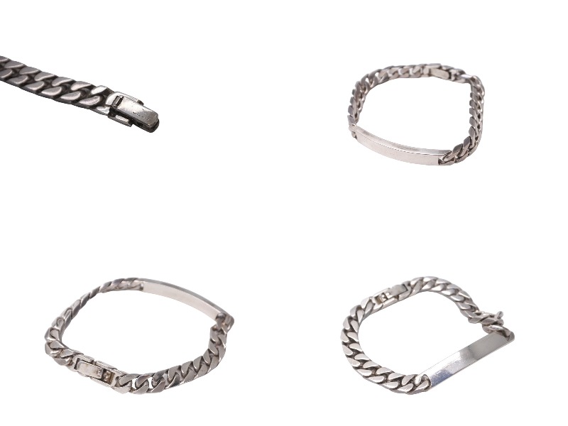 楽天市場】HERMES エルメス IDブレスレット ヴィンテージ シルバー925