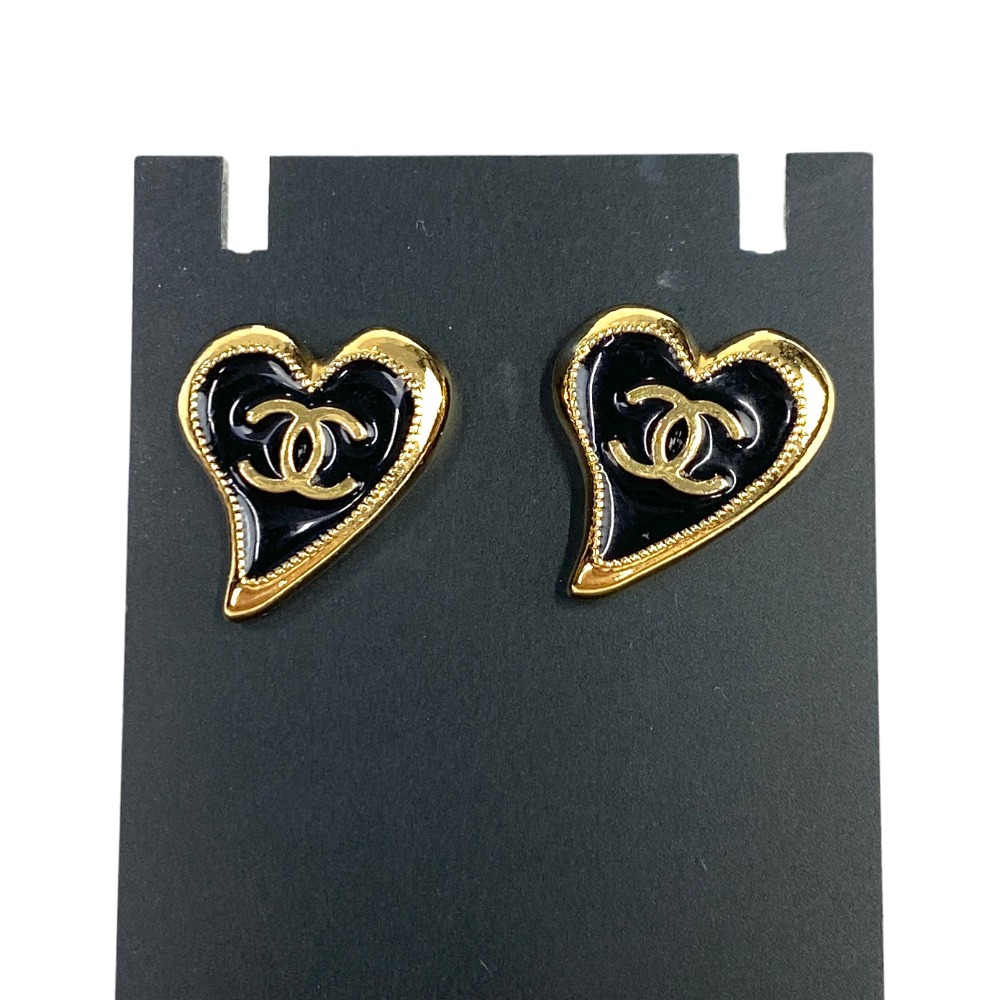 楽天市場】CHANEL シャネル ピアス ココマーク ハート ブラック A22P
