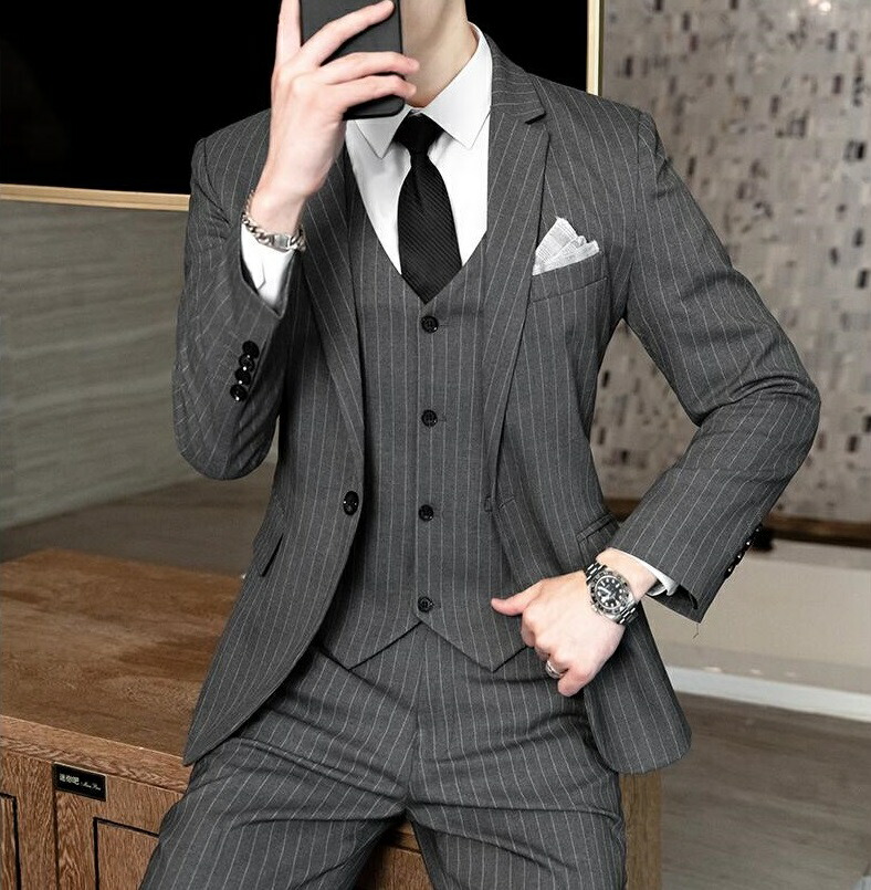 楽天市場】【送料無料】全2色スリーピーススーツ 3ピース 通勤