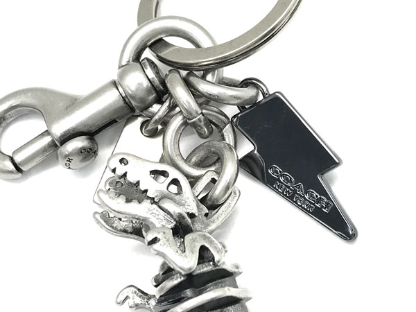 楽天市場】COACH コーチ 恐竜 キーホルダー ティーレックス シルバー