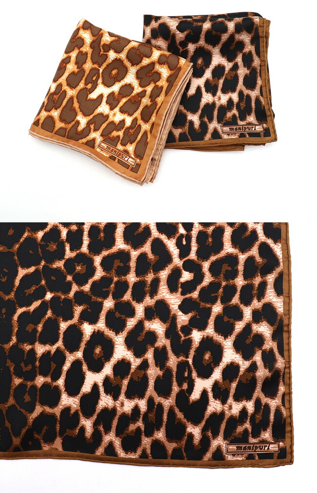 楽天市場】manipuri(マニプリ) ＜シルクスカーフ65＞レオパードベグ