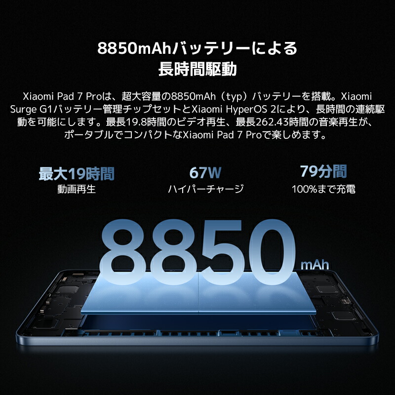 楽天市場】Xiaomi Pad 7 Pro タブレット 8G+128G Snapdragon 8s Gen 3