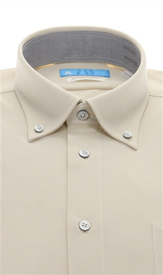 楽天市場】【洋服の青山】ワイシャツ 長袖 メンズ 盛夏用 ベージュ系