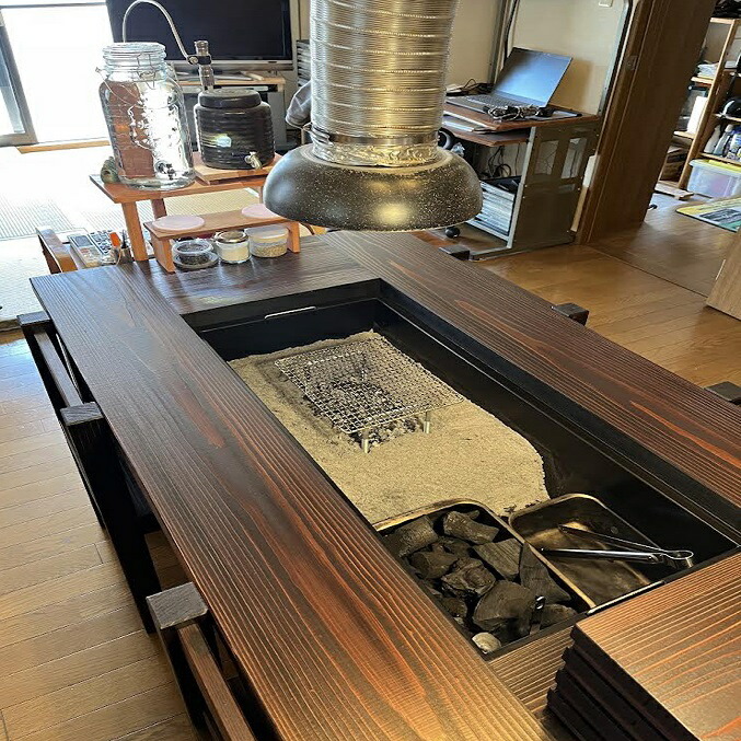 楽天市場】【灰 五徳 酒燗器 徳利セット】大型囲炉裏テーブル座卓