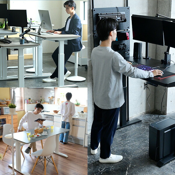 楽天市場】電動 昇降デスク ハイグレード天板 電源タップ付き 幅100