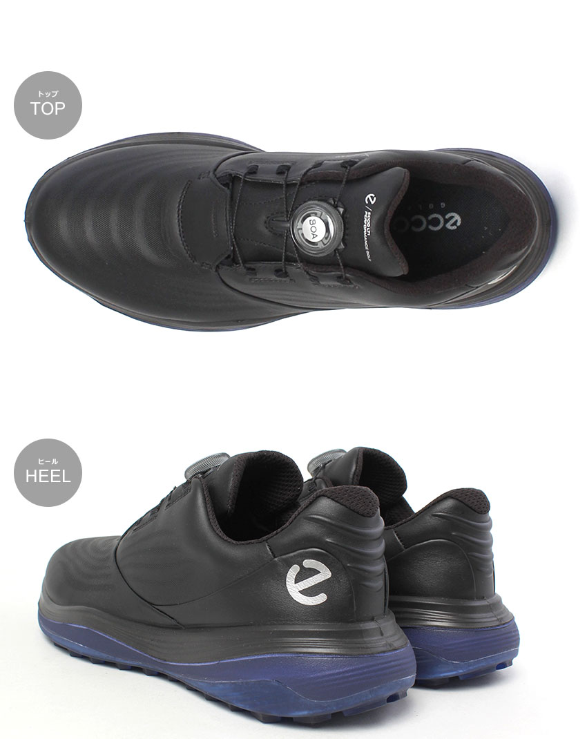 楽天市場】エコー GOLF LT1 ECCO ゴルフシューズ メンズ ブラック 黒