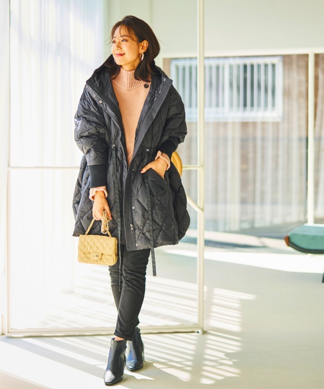 楽天市場】【S～M L～LL】キルティングダウンポンチョ／ルイルエ