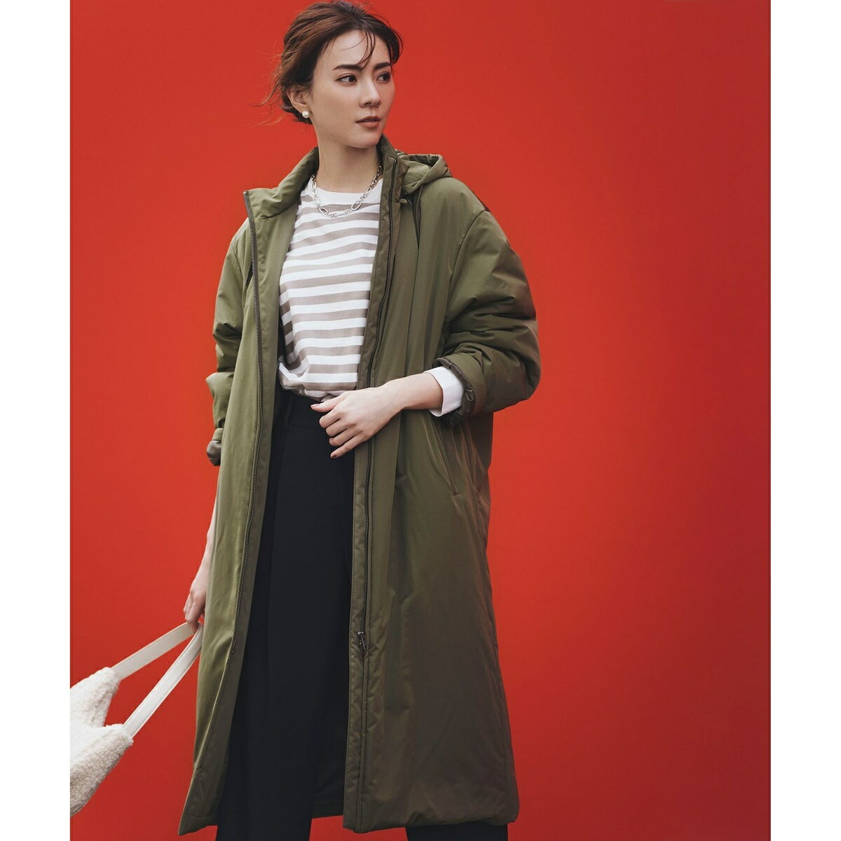 楽天市場】中綿ノンステッチロング アウター／23区（23KU） : 丸井