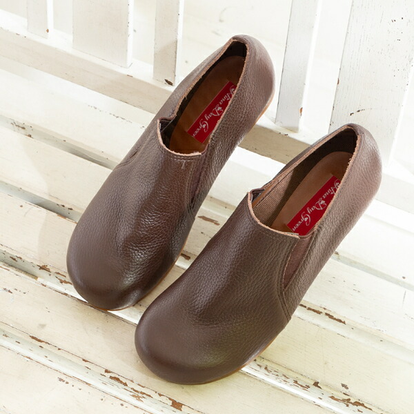 楽天市場】やわらか 本革 サイドゴア スリッポン／ヒナ デイ グリーン