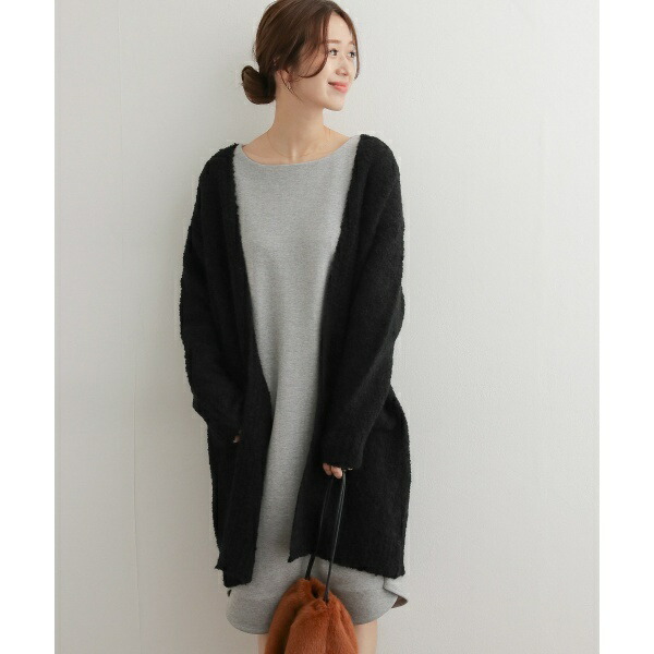 楽天市場】レディスカーディガン(ブークレーロングカーディガン