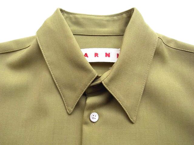 楽天市場】MARNI（マルニ）【GREEN TROPICAL WOOL LONG-SLEEVED SHIRT