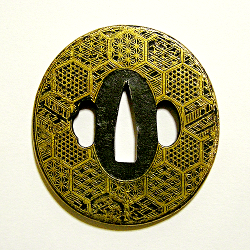 TU-10213 [ 亀甲紋金象嵌鍔 ]