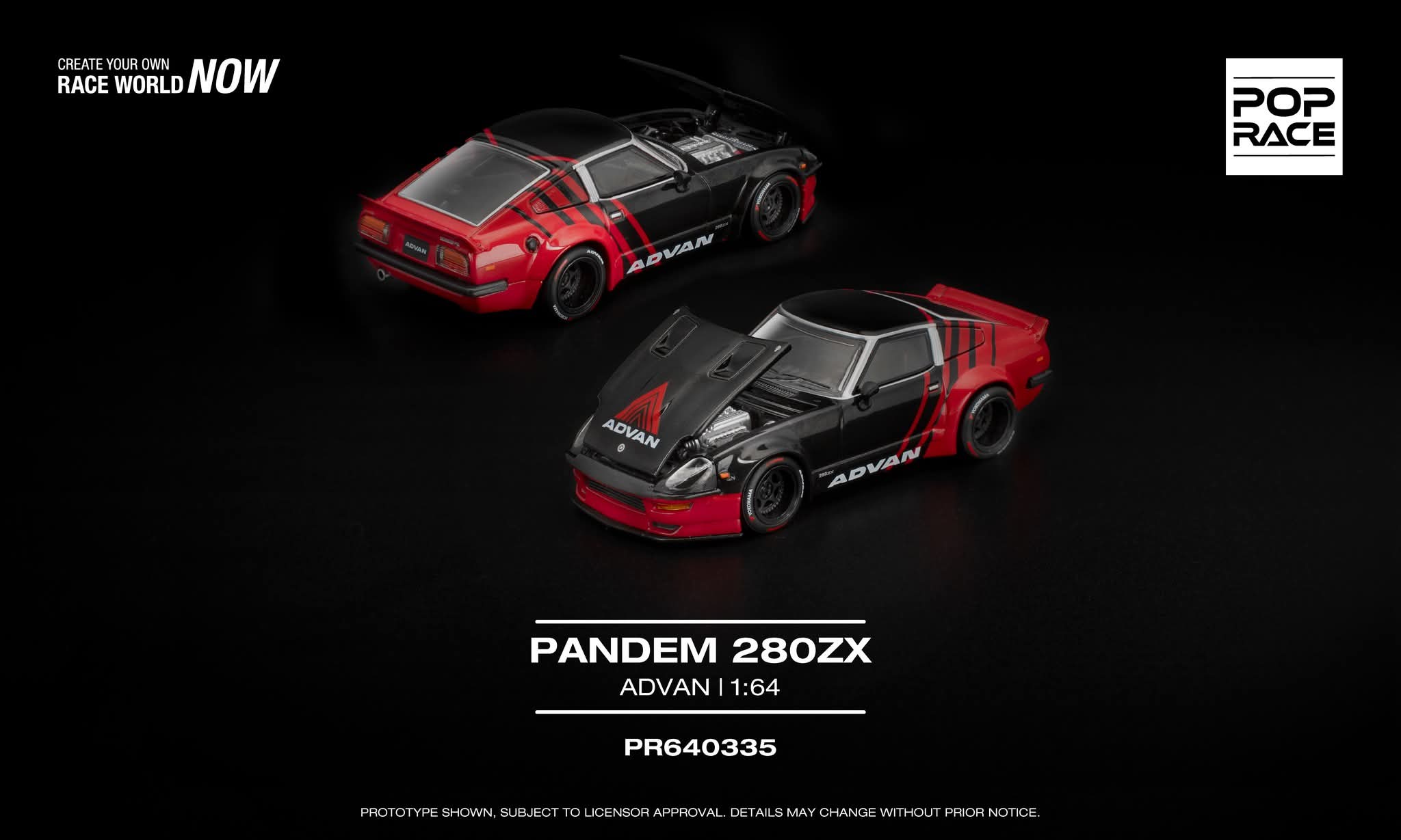 Pre-Order* Pop Race Nissan 280ZX Pandem Advan PR640335 1/64 Die